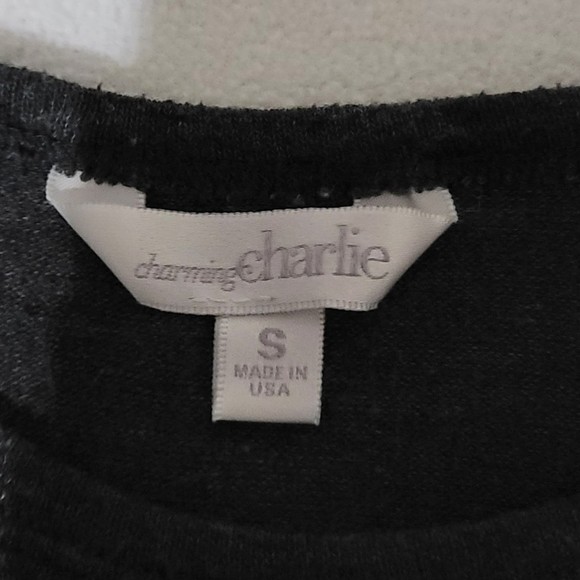 Charming Charlie Floral embroidered long sleeve top boho S - Picture 9 of 10